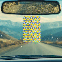 Gelb und Baby Blue Trellis, Gitter, Quatrefolie