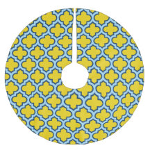 Gelb und Baby Blue Trellis, Gitter, Quatrefolie