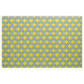 Gelb und Baby Blue Trellis, Gitter, Quatrefolie Stoff (Fat Quarter (45,7 x 55,9 cm))