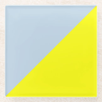Gelb- und Beaublau, Solid-Color-Hintergrund Glasuntersetzer