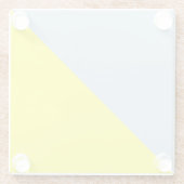 Gelb- und Beaublau, Solid-Color-Hintergrund Glasuntersetzer (Rückseite)