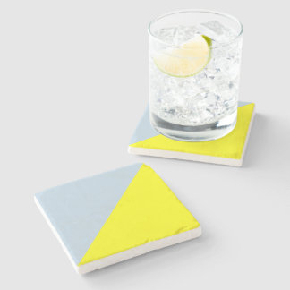 Gelb- und Beaublau, Solid-Color-Hintergrund Steinuntersetzer