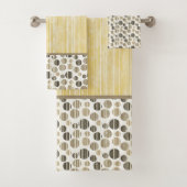 Gelb und Beige Moderne Polka Dots Badetücher Set (Insitu)