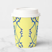 Gelb und Blau des Mittelmeers Pappbecher (Links)