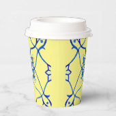 Gelb und Blau des Mittelmeers Pappbecher (Rechts)