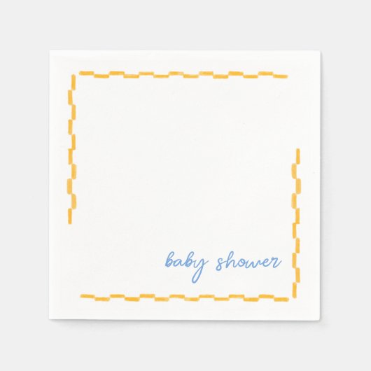 Gelb und blau Duschkabinen Serviette (Vorderseite)