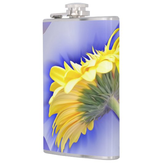 Gelb und Blau Flachmann (Links)