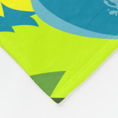 Gelb und Blau Fleecedecke (Ecke)