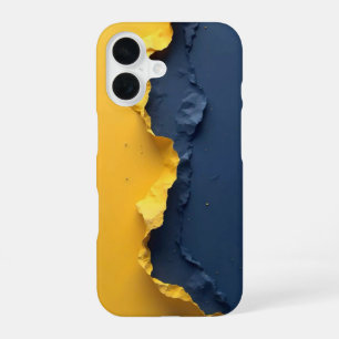 Gelb und blau gedrehte Gehäuse _ iPhone 16 Hülle