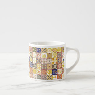 Gelb und blau-marokkanisch espressotasse