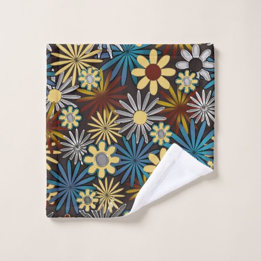 Gelb und Blau Milchdusche Badetuch Set (Waschlappen)