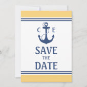 Gelb und blau Save the Date (Vorderseite)