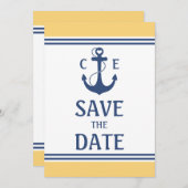 Gelb und blau Save the Date (Vorne/Hinten)