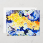 Gelb und Blau von Charles Demuth Postkarte (Vorne/Hinten)