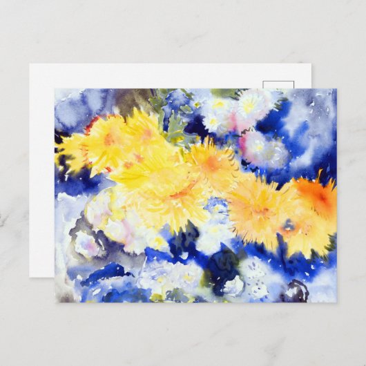 Gelb und Blau von Charles Demuth Postkarte (Vorne/Hinten)