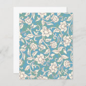 Gelb und blau wirbelnde Blume Papier aus Papier (Vorne/Hinten)