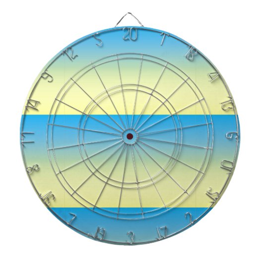 Gelb und blau zwei Tone Dartscheibe (vorne)