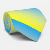 Gelb und blau zwei Tone Necktie Krawatte (Gerollt)