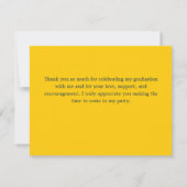 Gelb- und Blauer Abschluss Dankeskarte (Rückseite)