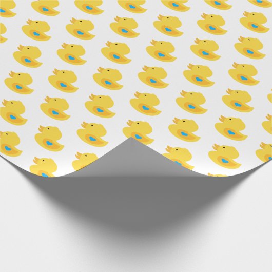 Gelb und Blauer Gummi Ducky Geschenkpapier (Ecke)