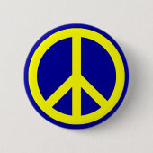 Gelb- und Blaufriedenssymbol Button (Vorderseite)