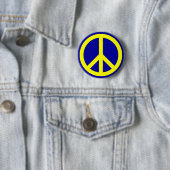 Gelb- und Blaufriedenssymbol Button (Beispiel)