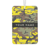 Gelb und braun Camouflage Ihr Name personalisieren Autolufterfrischer (Rückseite)