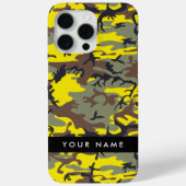 Gelb und braun Camouflage Ihr Name personalisieren Case-Mate iPhone Hülle (Rückseite)