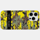 Gelb und braun Camouflage Ihr Name personalisieren Case-Mate iPhone Hülle (Rückseite (Horizontal))