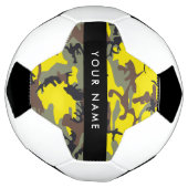 Gelb und braun Camouflage Ihr Name personalisieren Fußball (Gedreht)