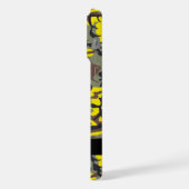 Gelb und braun Camouflage Ihr Name personalisieren iPhone Hülle (Linke Seite)