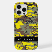 Gelb und braun Camouflage Ihr Name personalisieren iPhone Hülle (Rückseite)