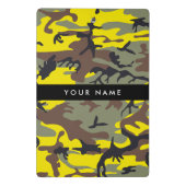 Gelb und braun Camouflage Ihr Name personalisieren Mini Klemmbrett (Rückseite)