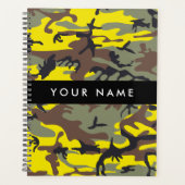 Gelb und braun Camouflage Ihr Name personalisieren Planer (Vorderseite)