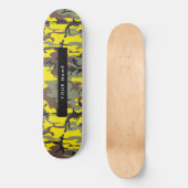 Gelb und braun Camouflage Ihr Name personalisieren Skateboard (Vorderseite)