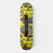 Gelb und braun Camouflage Ihr Name personalisieren Skateboard (Vorderseite)