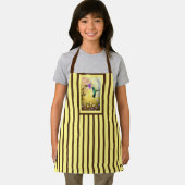 Gelb und braun gestreifte Hummingbird-Schürze für Schürze (Insitu)