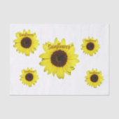 Gelb und braun Große Sonnenblumen Fotografisch Seidenpapier (Vorderseite)