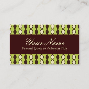 Gelb und braun, Retro-Muster der 70er Jahre Visitenkarte