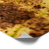 Gelb und braun trockenes Macrolef Poster (Ecke)
