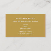 Gelb und braun trockenes Macrolef Visitenkarte (Rückseite)