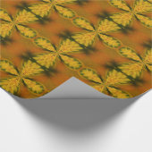 Gelb- und Braunblättern Abstraktes Muster Geschenkpapier (Ecke)