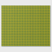 Gelb und Bronze Coreopsis Muster Geschenkpapier (Flach)