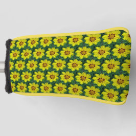 Gelb und Bronze Coreopsis Muster Golf Headcover