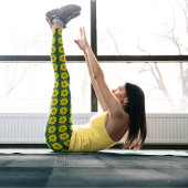 Gelb und Bronze Coreopsis Muster Leggings