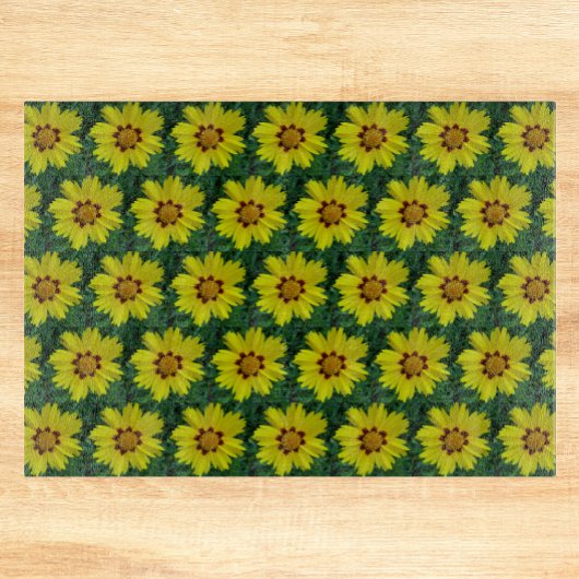 Gelb und Bronze Coreopsis Muster Schneidebrett