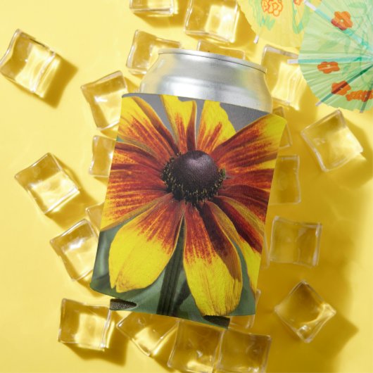Gelb und Bronze Rudbeckia Floral Can Cooler Dosenkühler (In Situ Sommer)