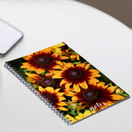 Gelb und Bronze Rudbeckias Floral Notizblock