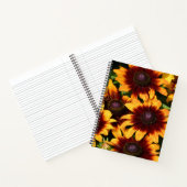 Gelb und Bronze Rudbeckias Floral Notizblock (Innenseite)