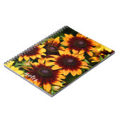 Gelb und Bronze Rudbeckias Floral Notizblock (Linke Seite)